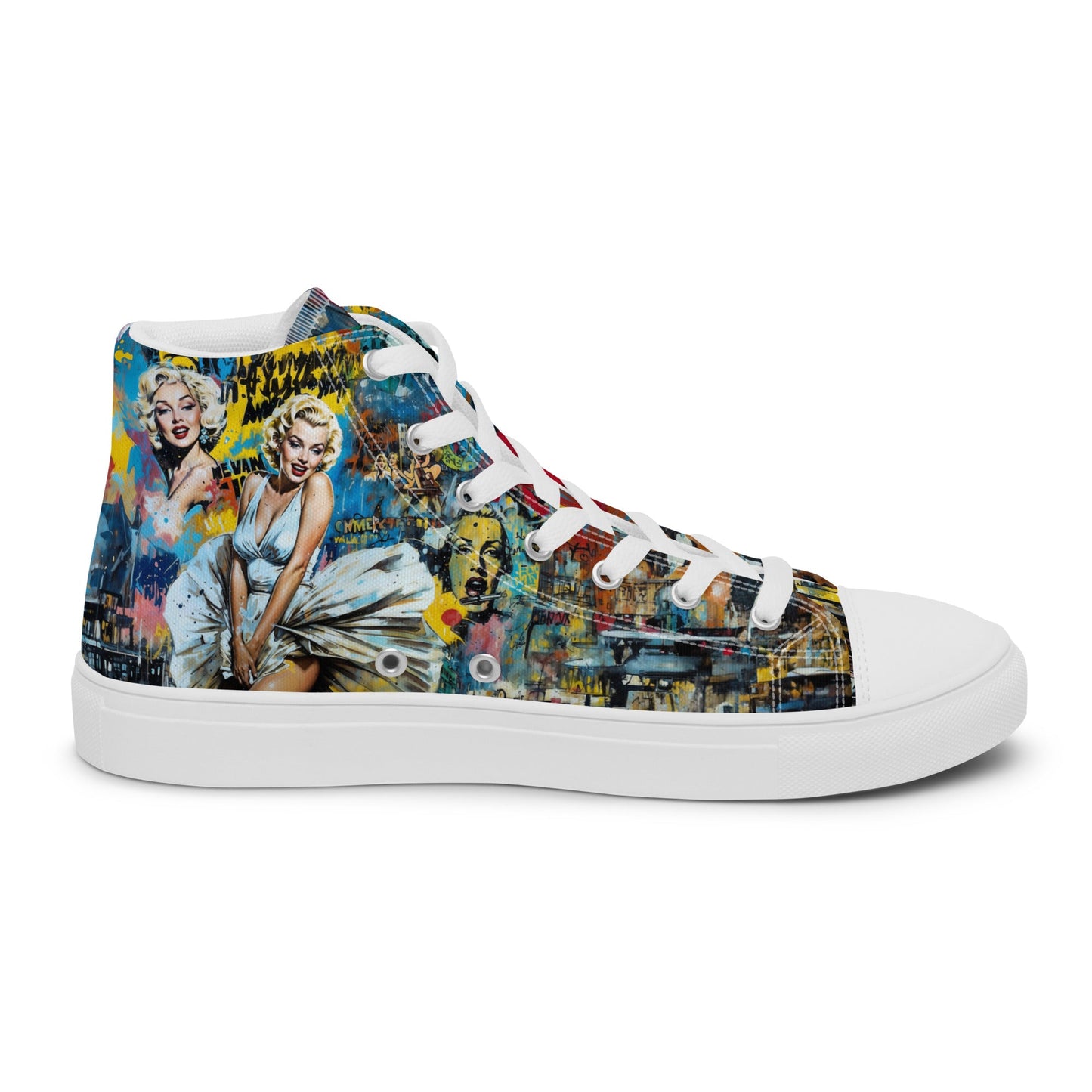 Unisex high top canvas shoes - Marilyn Monroe - LucyKay store