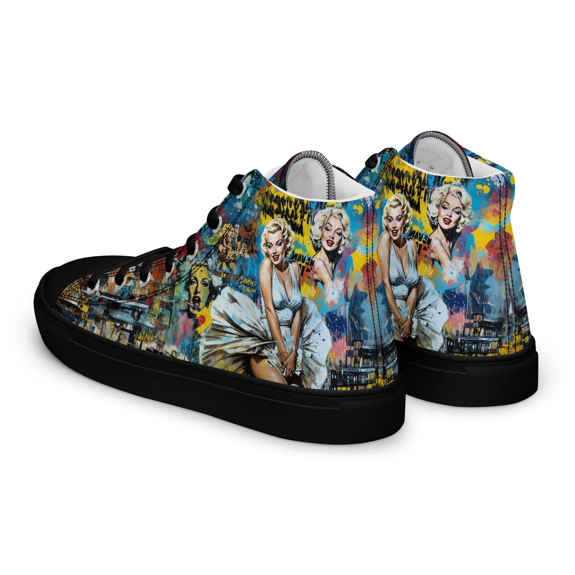 Unisex high top canvas shoes - Marilyn Monroe - LucyKay store
