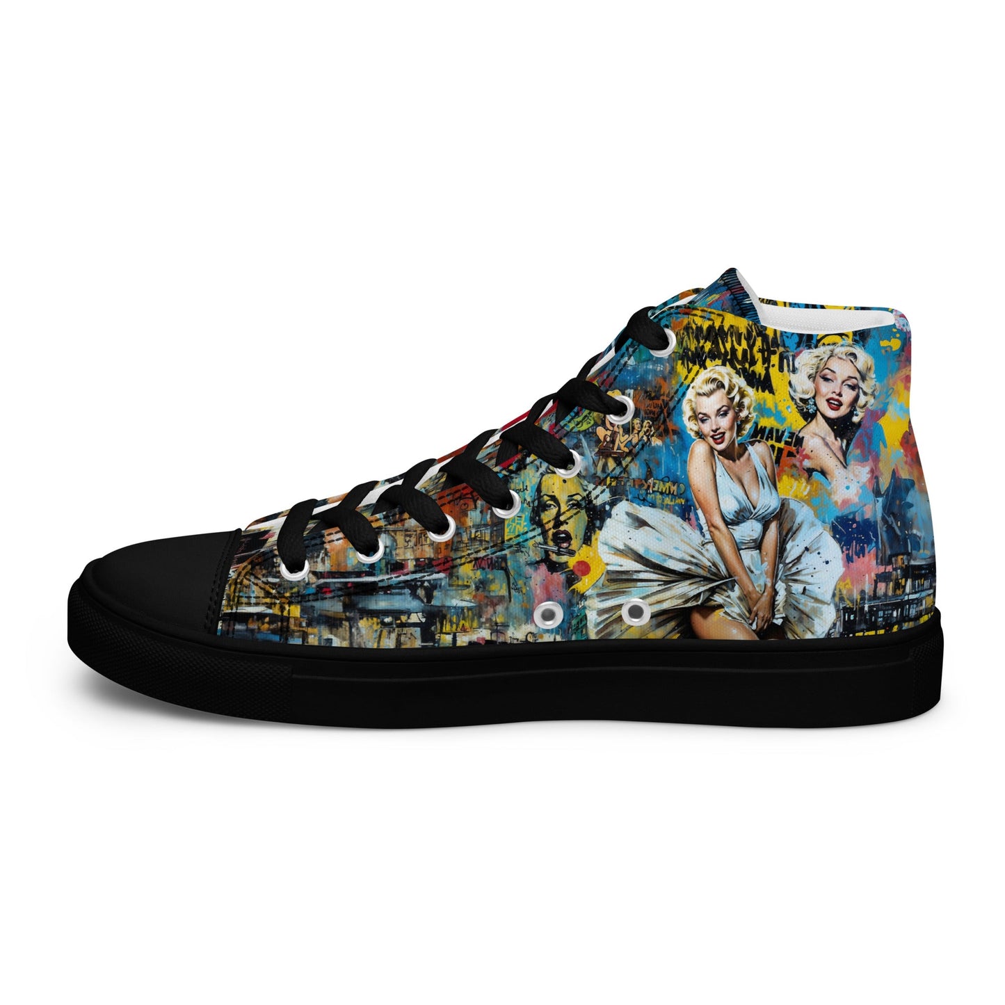 Unisex high top canvas shoes - Marilyn Monroe - LucyKay store