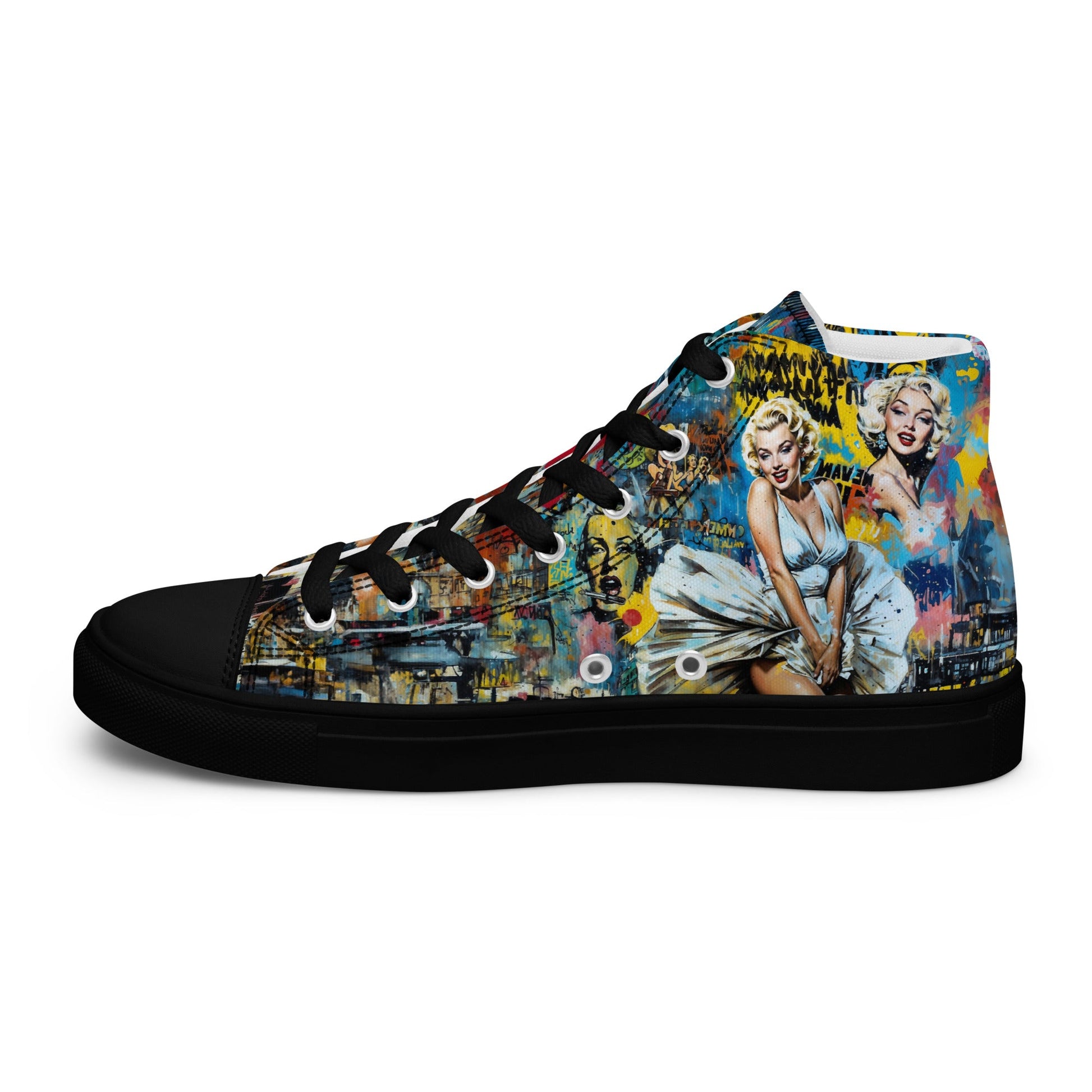 Unisex high top canvas shoes - Marilyn Monroe - LucyKay store