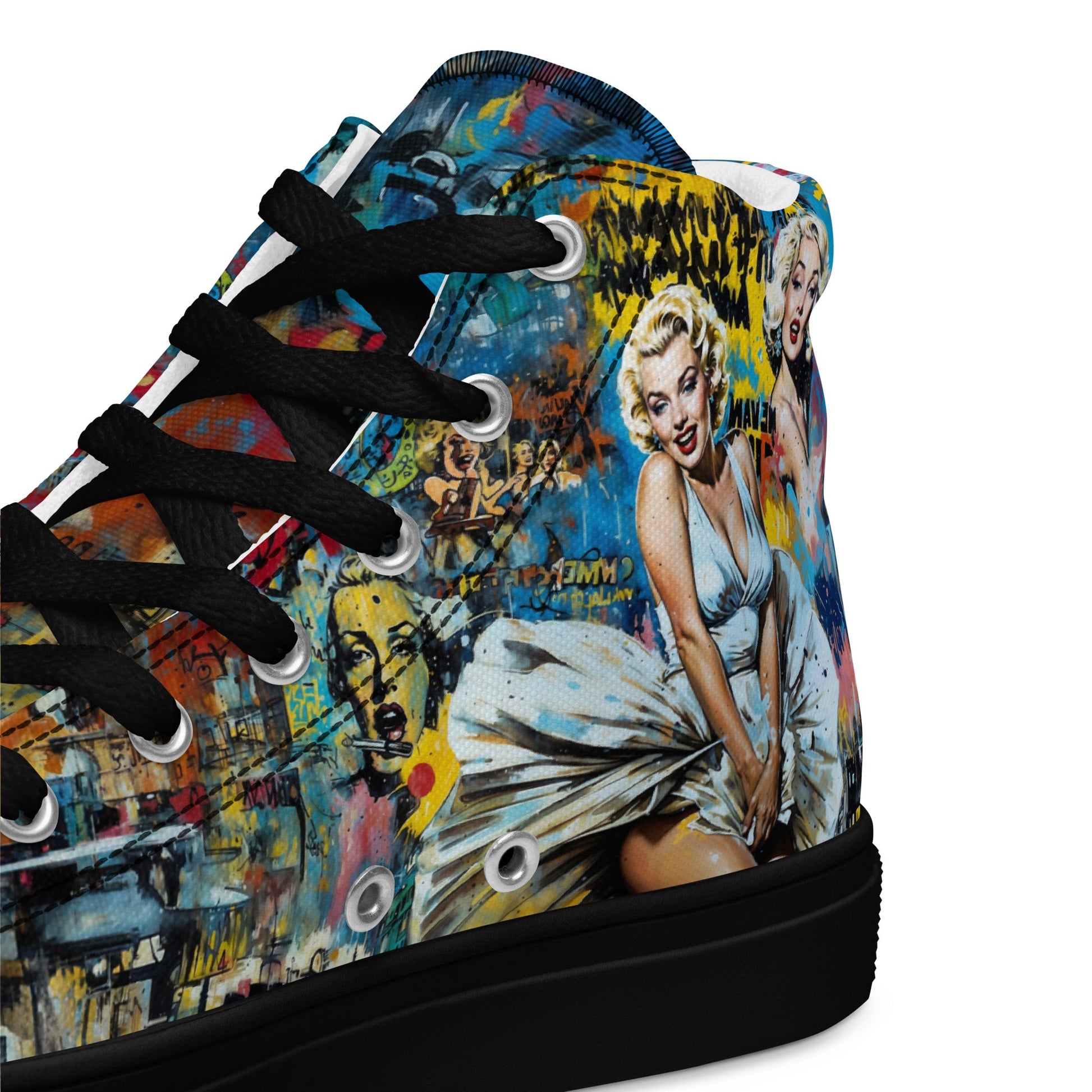 Unisex high top canvas shoes - Marilyn Monroe - LucyKay store