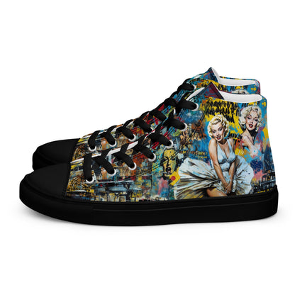 Unisex high top canvas shoes - Marilyn Monroe - LucyKay store