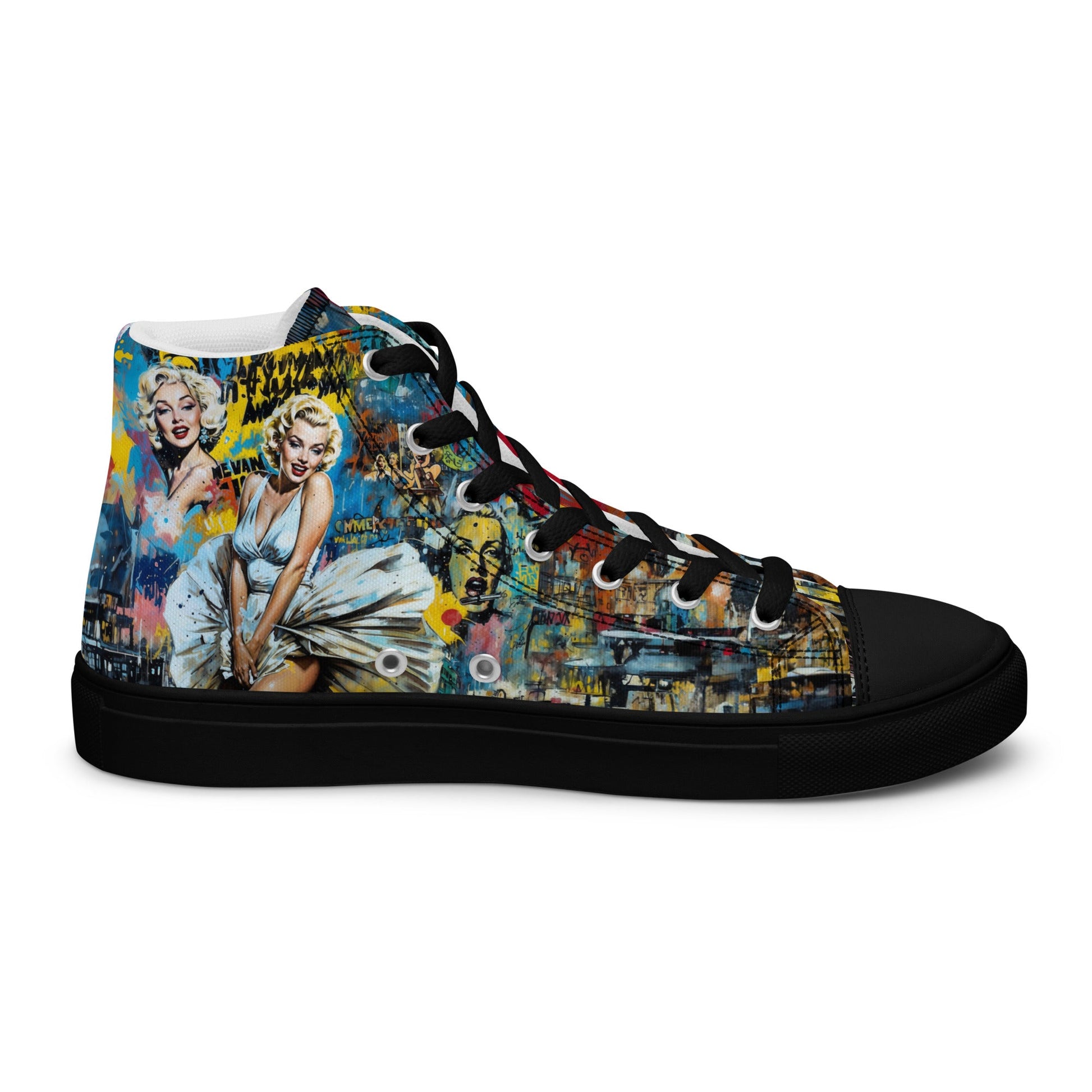 Unisex high top canvas shoes - Marilyn Monroe - LucyKay store