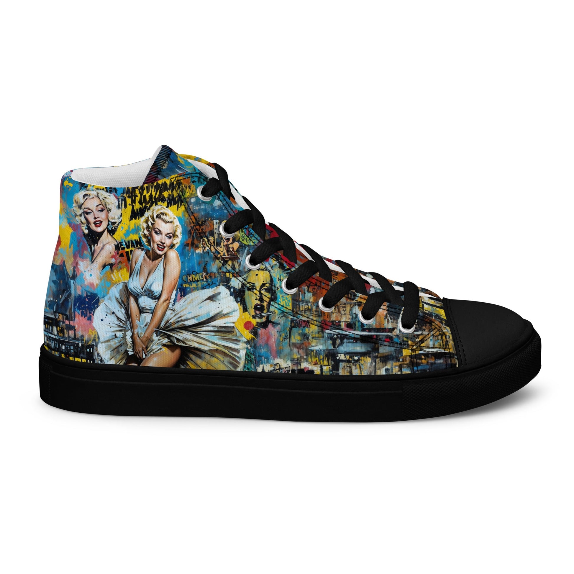 Unisex high top canvas shoes - Marilyn Monroe - LucyKay store