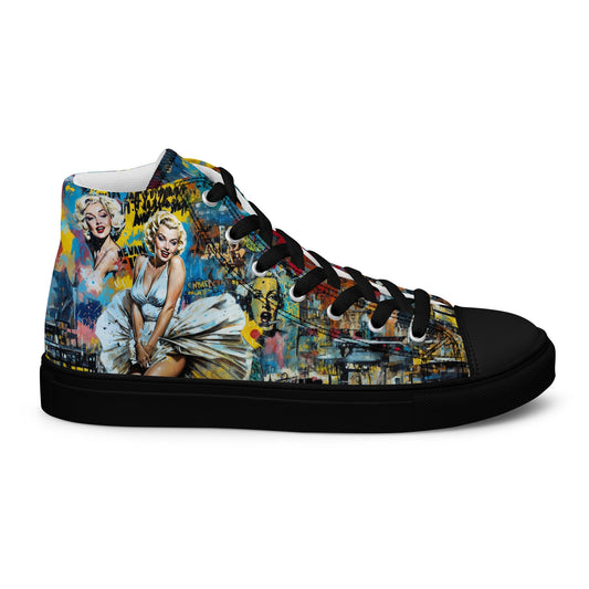 Unisex high top canvas shoes - Marilyn Monroe - LucyKay store
