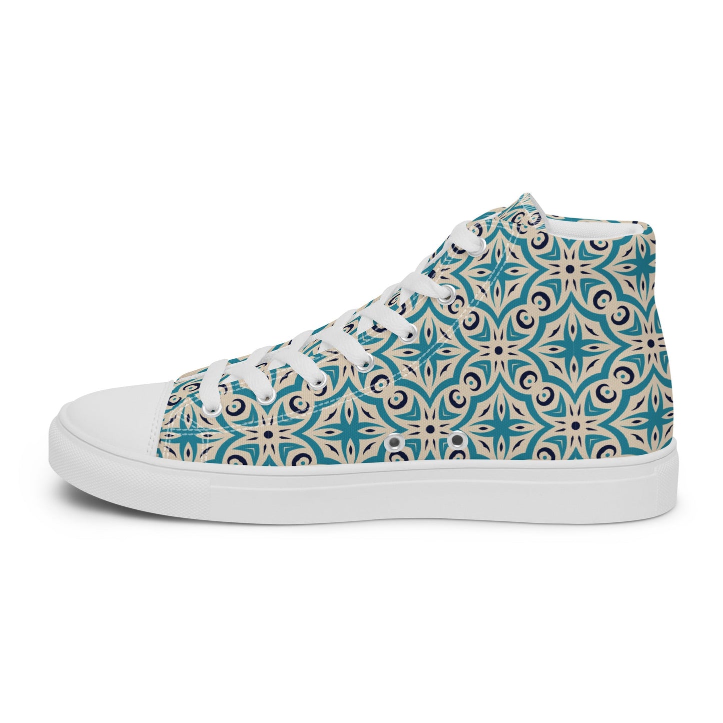 Unisex high top canvas shoes - Oriental Pattern - LucyKay store