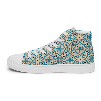 Unisex high top canvas shoes - Oriental Pattern - LucyKay store