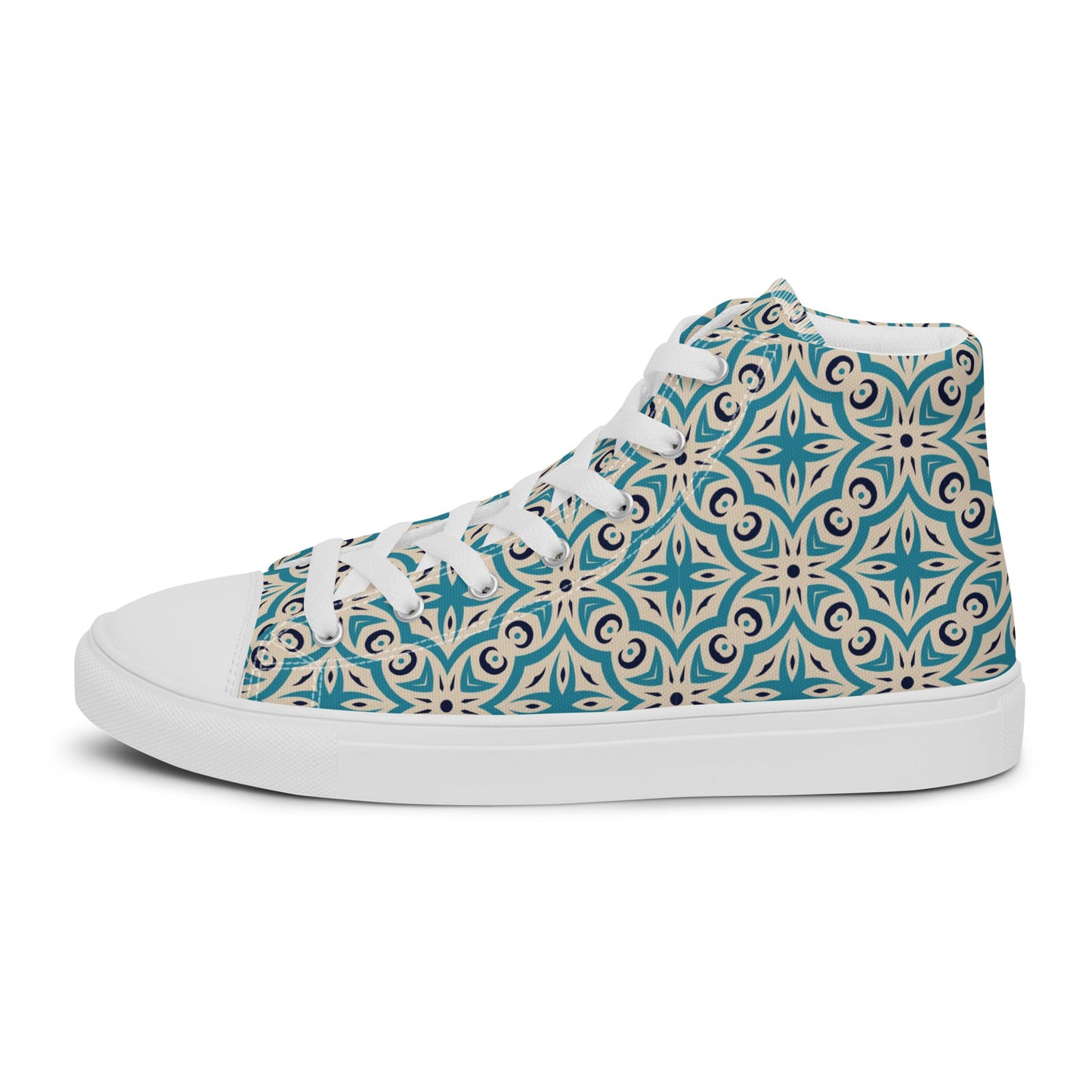 Unisex high top canvas shoes - Oriental Pattern - LucyKay store
