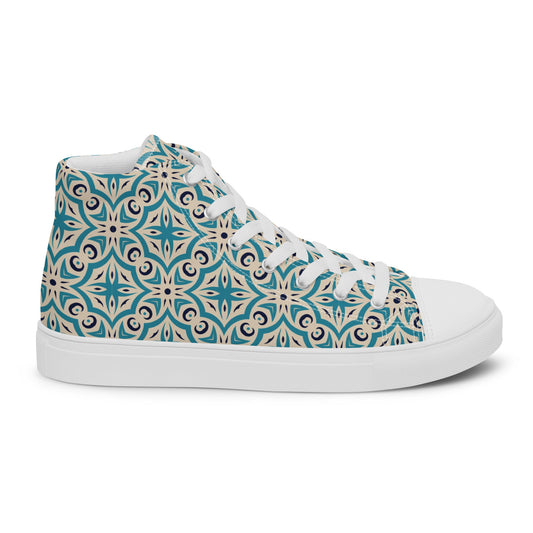 Unisex high top canvas shoes - Oriental Pattern - LucyKay store