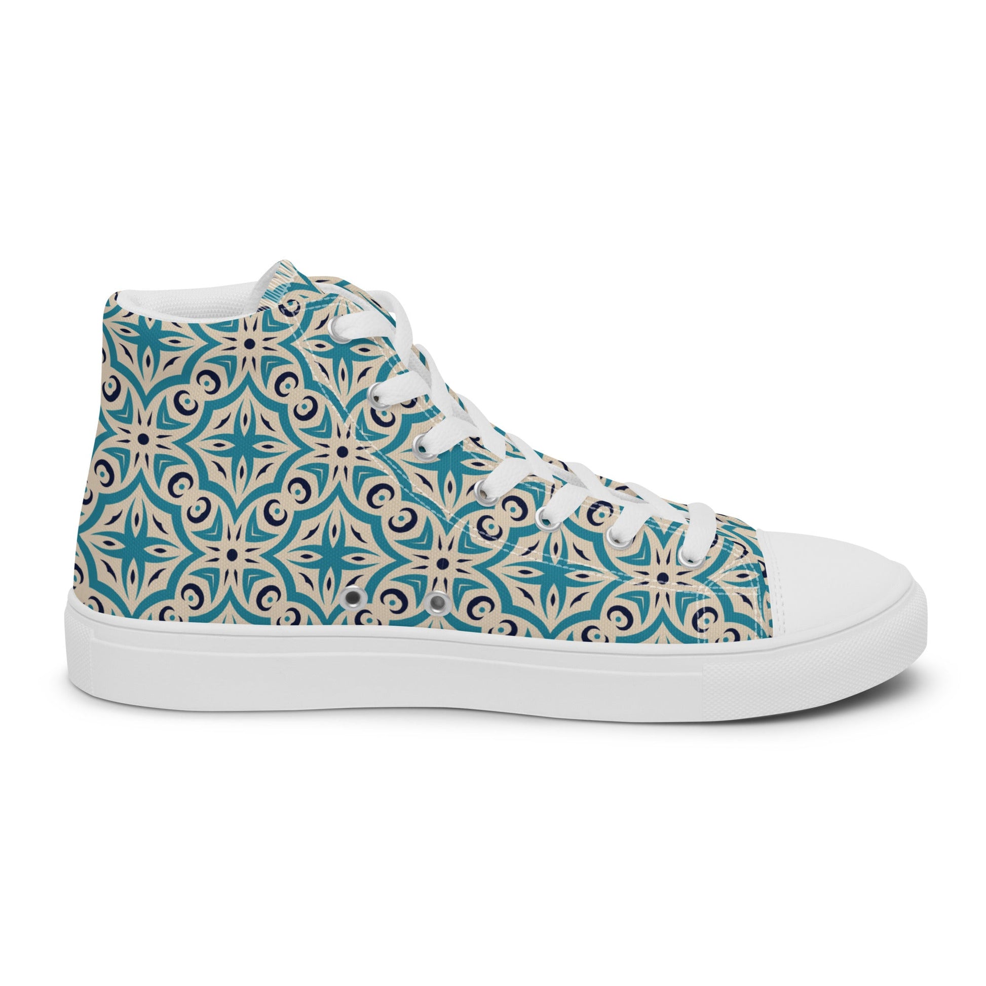 Unisex high top canvas shoes - Oriental Pattern - LucyKay store
