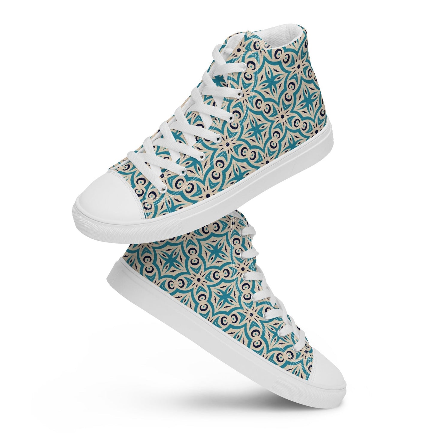 Unisex high top canvas shoes - Oriental Pattern - LucyKay store