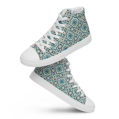 Unisex high top canvas shoes - Oriental Pattern - LucyKay store