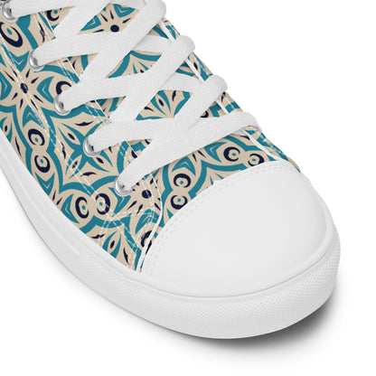 Unisex high top canvas shoes - Oriental Pattern - LucyKay store