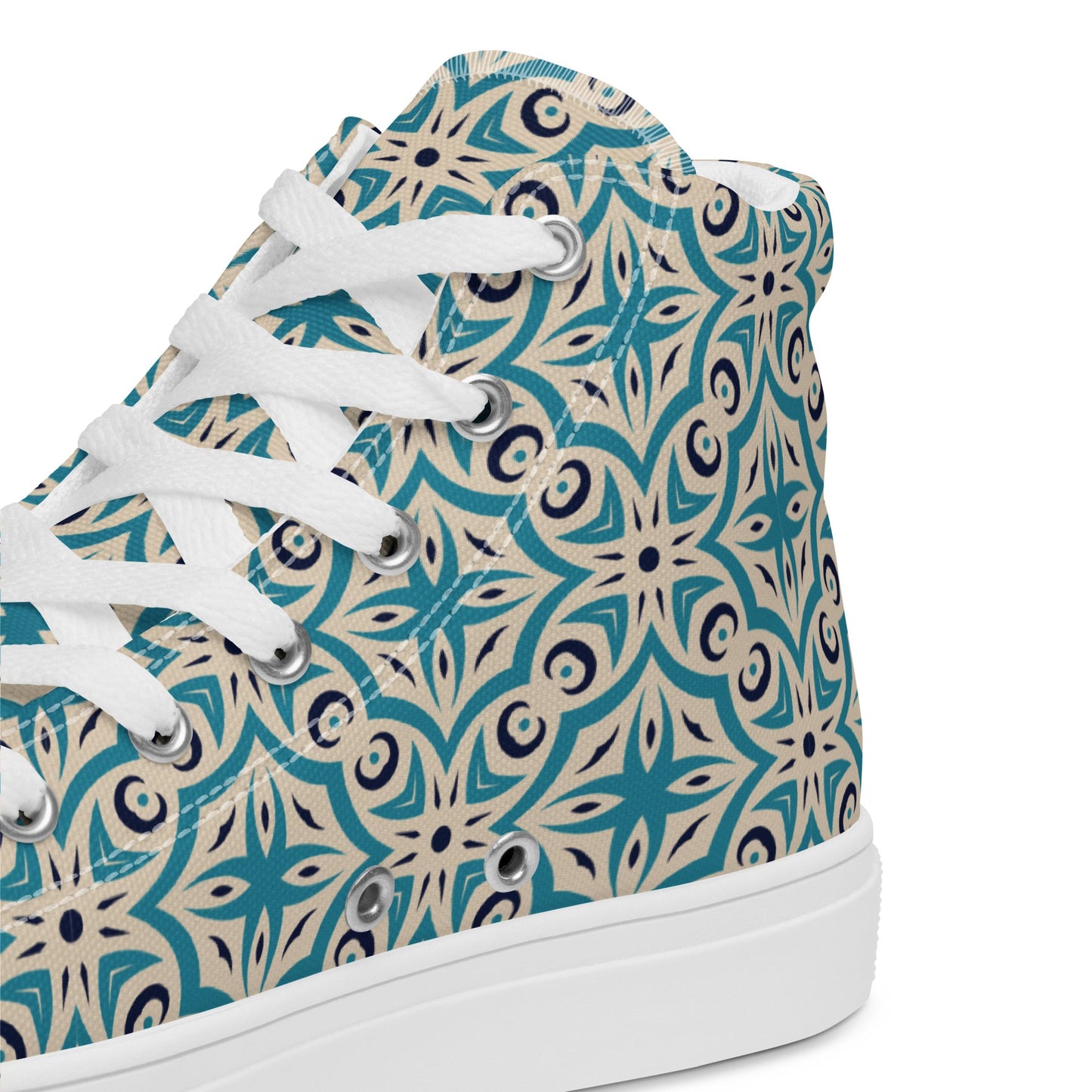 Unisex high top canvas shoes - Oriental Pattern - LucyKay store