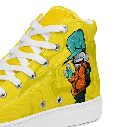 Unisex high top canvas shoes - Sprayer - LucyKay store