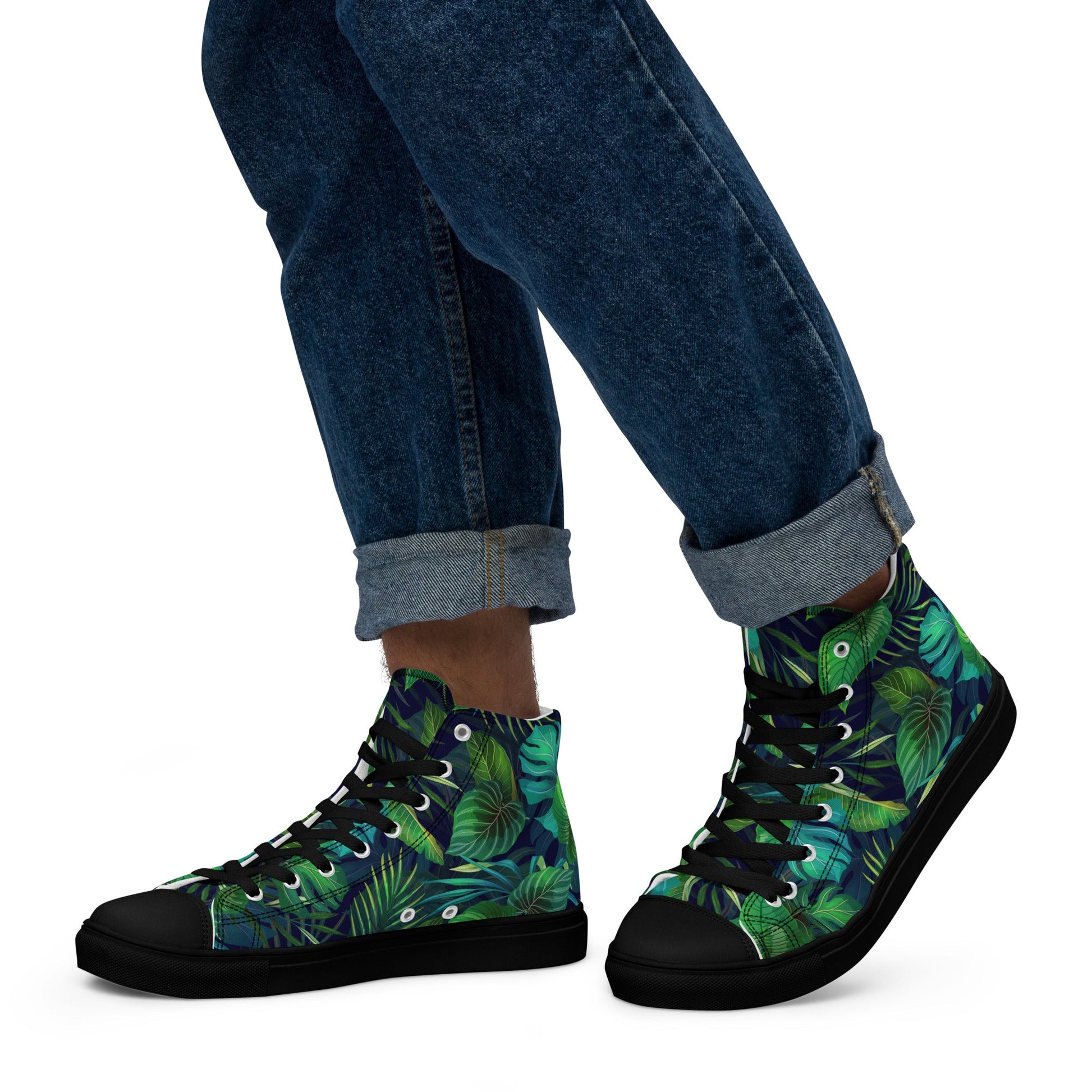 Unisex high top canvas shoes - Tropical - LucyKay store