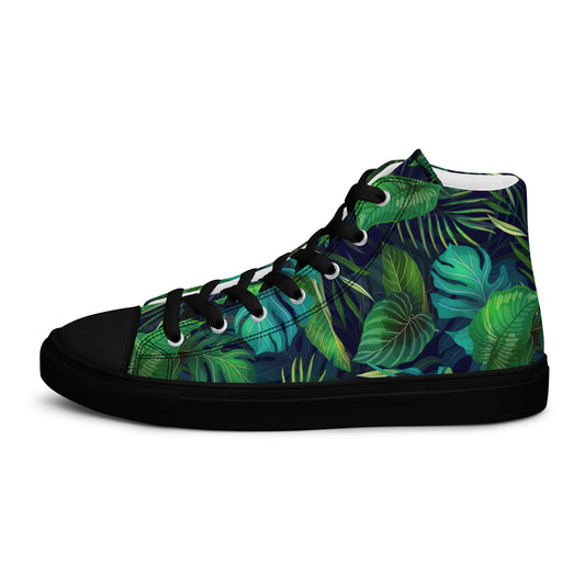 Unisex high top canvas shoes - Tropical - LucyKay store