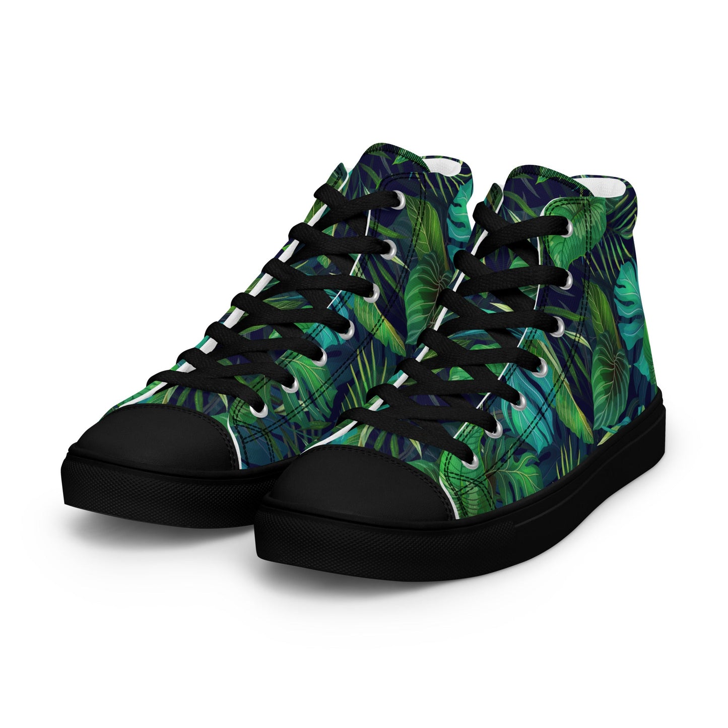 Unisex high top canvas shoes - Tropical - LucyKay store