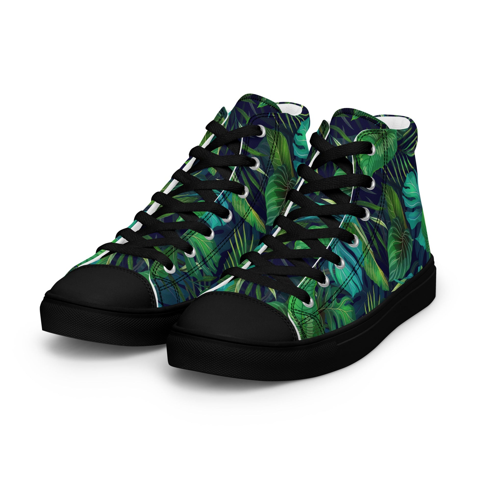 Unisex high top canvas shoes - Tropical - LucyKay store