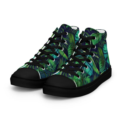Unisex high top canvas shoes - Tropical - LucyKay store