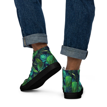 Unisex high top canvas shoes - Tropical - LucyKay store
