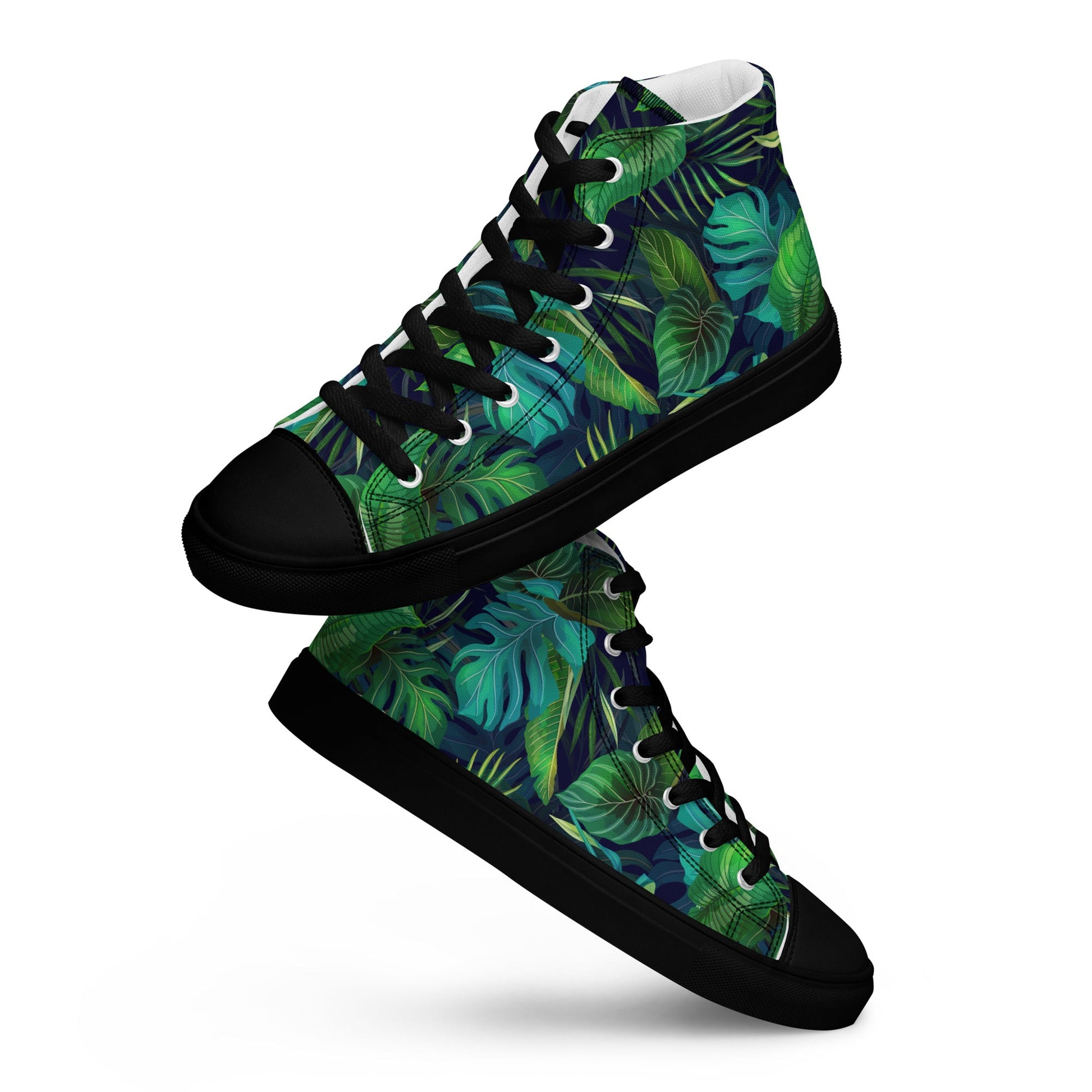 Unisex high top canvas shoes - Tropical - LucyKay store