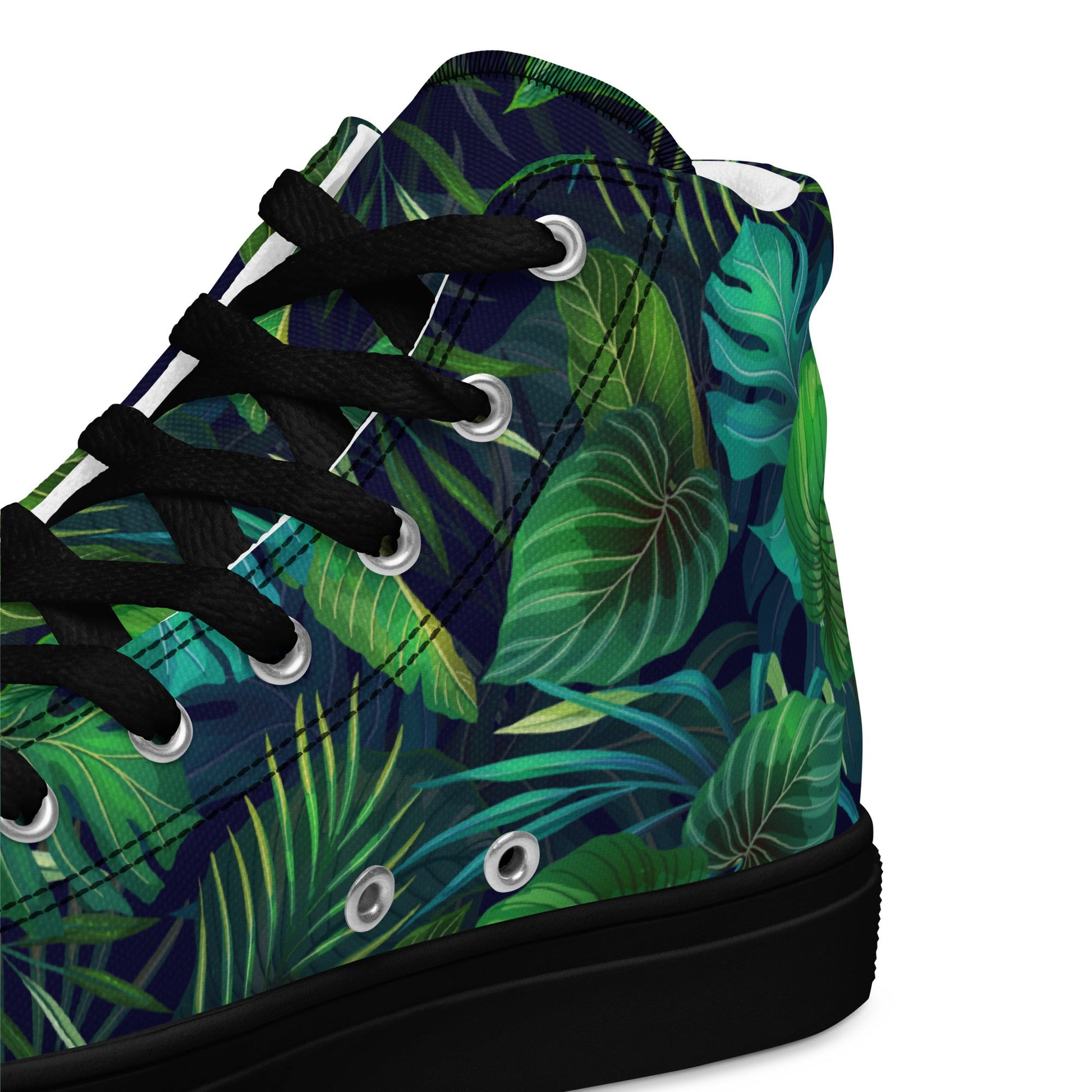 Unisex high top canvas shoes - Tropical - LucyKay store