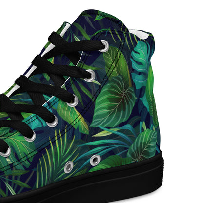Unisex high top canvas shoes - Tropical - LucyKay store