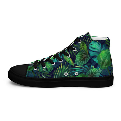 Unisex high top canvas shoes - Tropical - LucyKay store