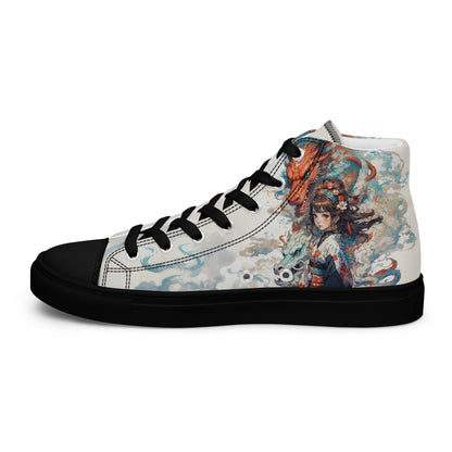 Unisex high top canvas shoes - Two Dragons - LucyKay store