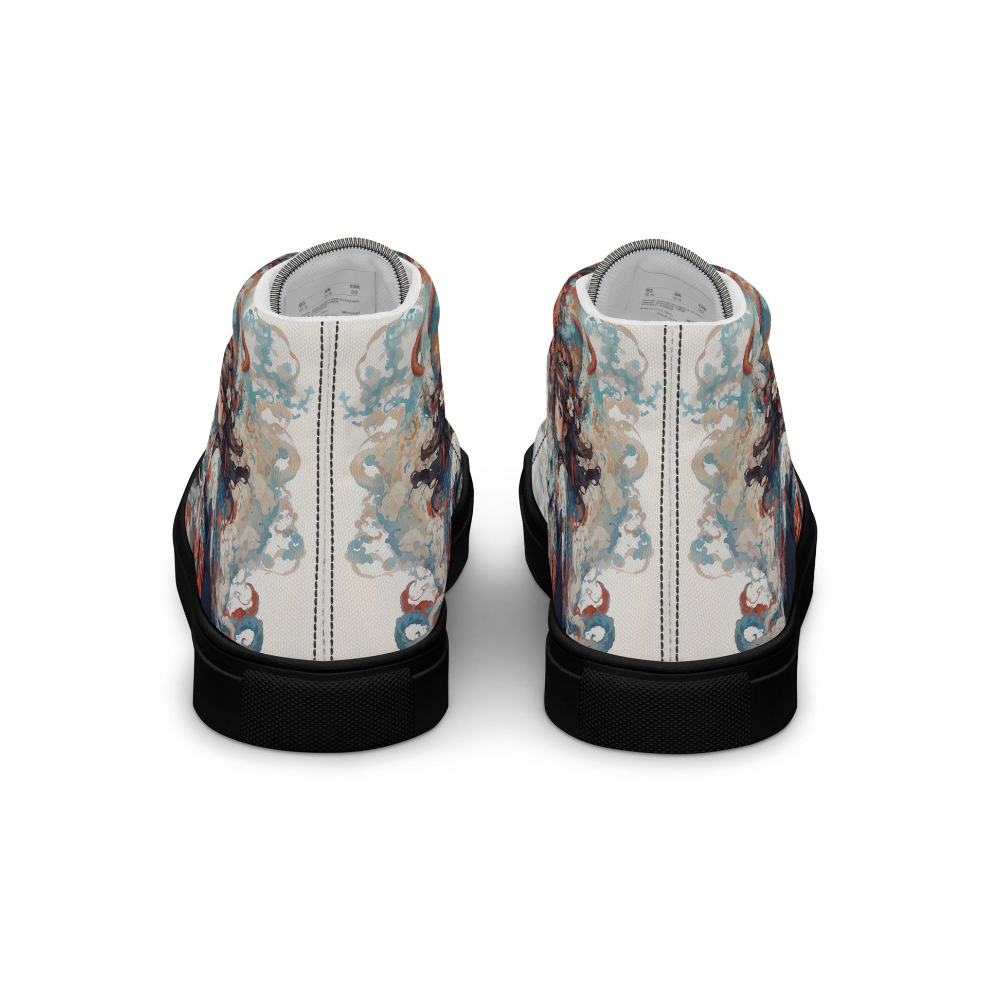 Unisex high top canvas shoes - Two Dragons - LucyKay store