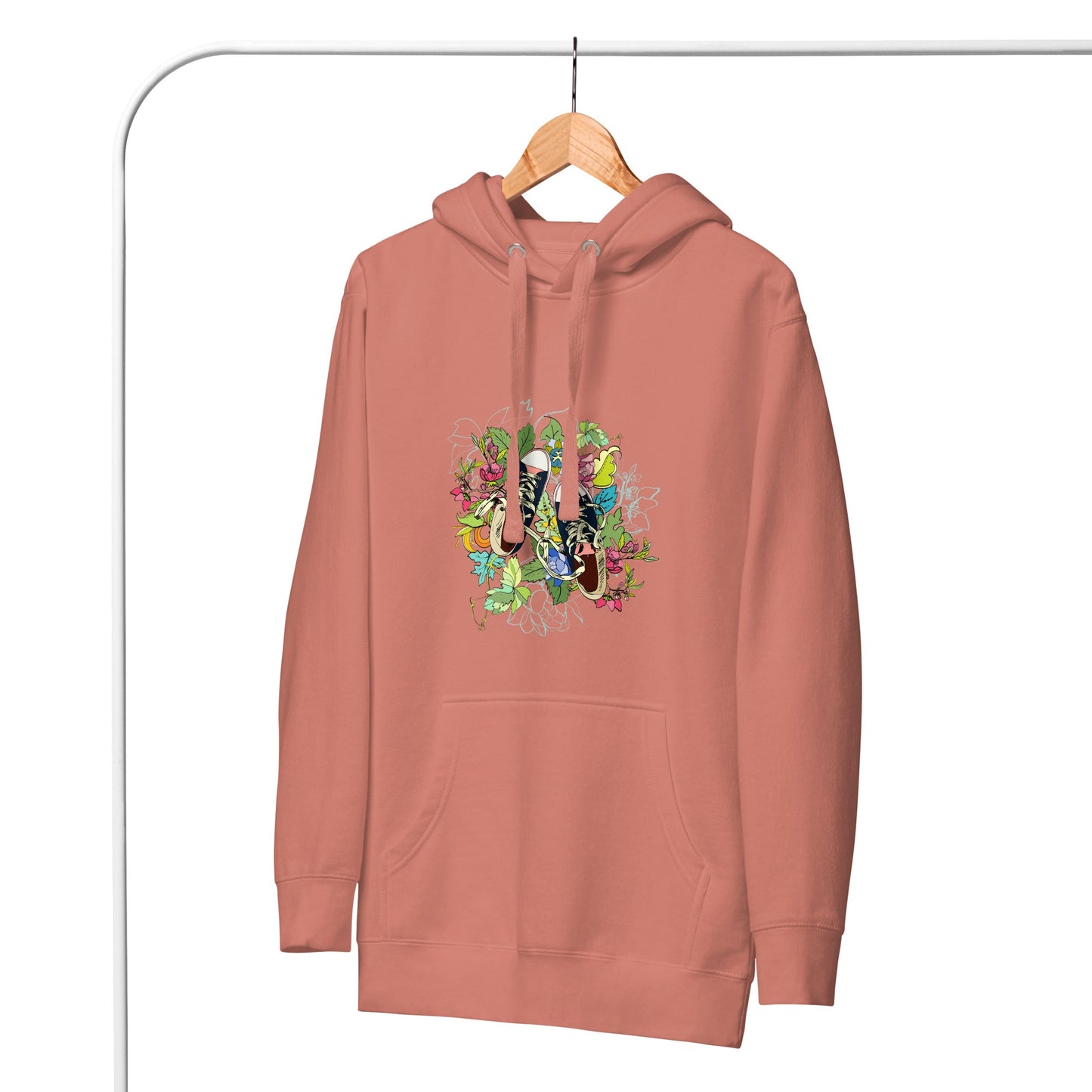 Floral Sneaker Hoodie | Unisex Streetwear Graphic Sweatshirt - LucyKay store