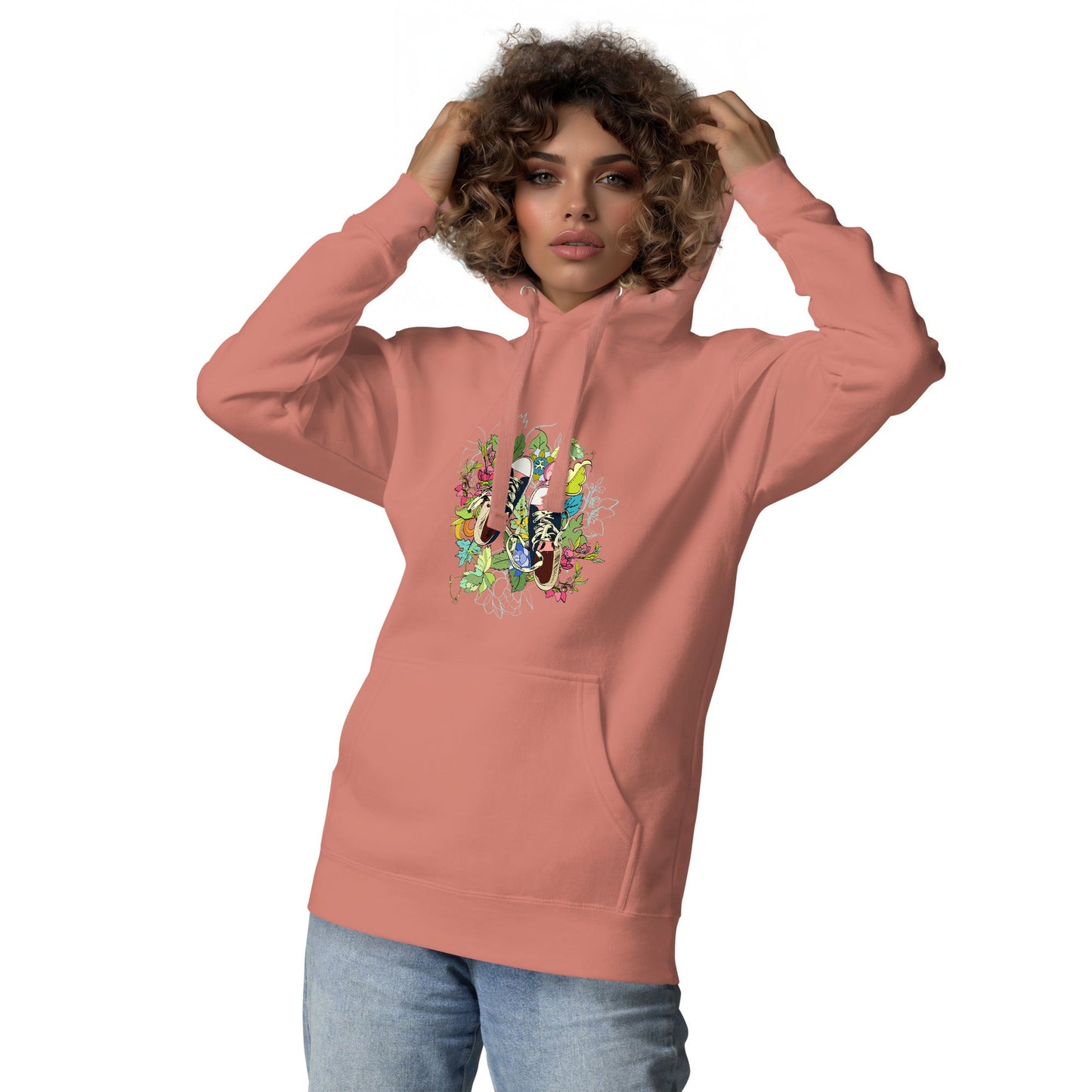 Floral Sneaker Hoodie | Unisex Streetwear Graphic Sweatshirt - LucyKay store