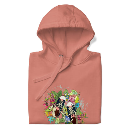 Floral Sneaker Hoodie | Unisex Streetwear Graphic Sweatshirt - LucyKay store