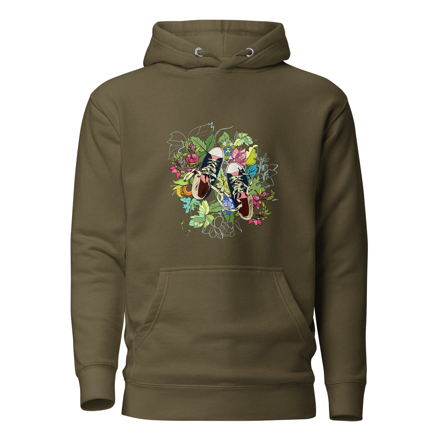 Floral Sneaker Hoodie | Unisex Streetwear Graphic Sweatshirt - LucyKay store