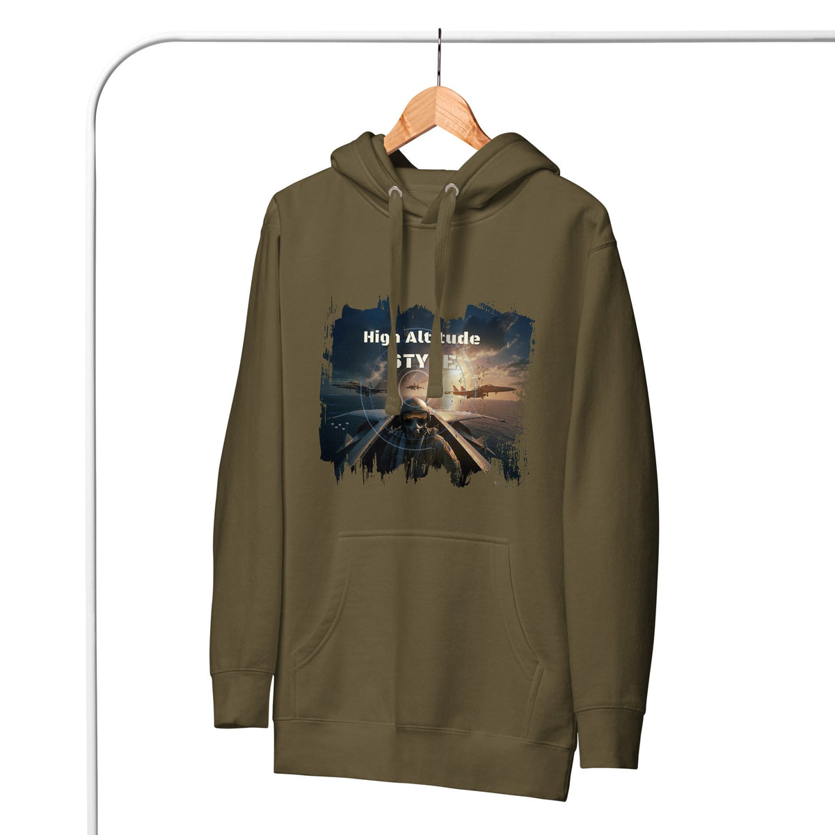 High Altitude Jet Pilot Hoodie - Aviation Graphic Streetwear - LucyKay store
