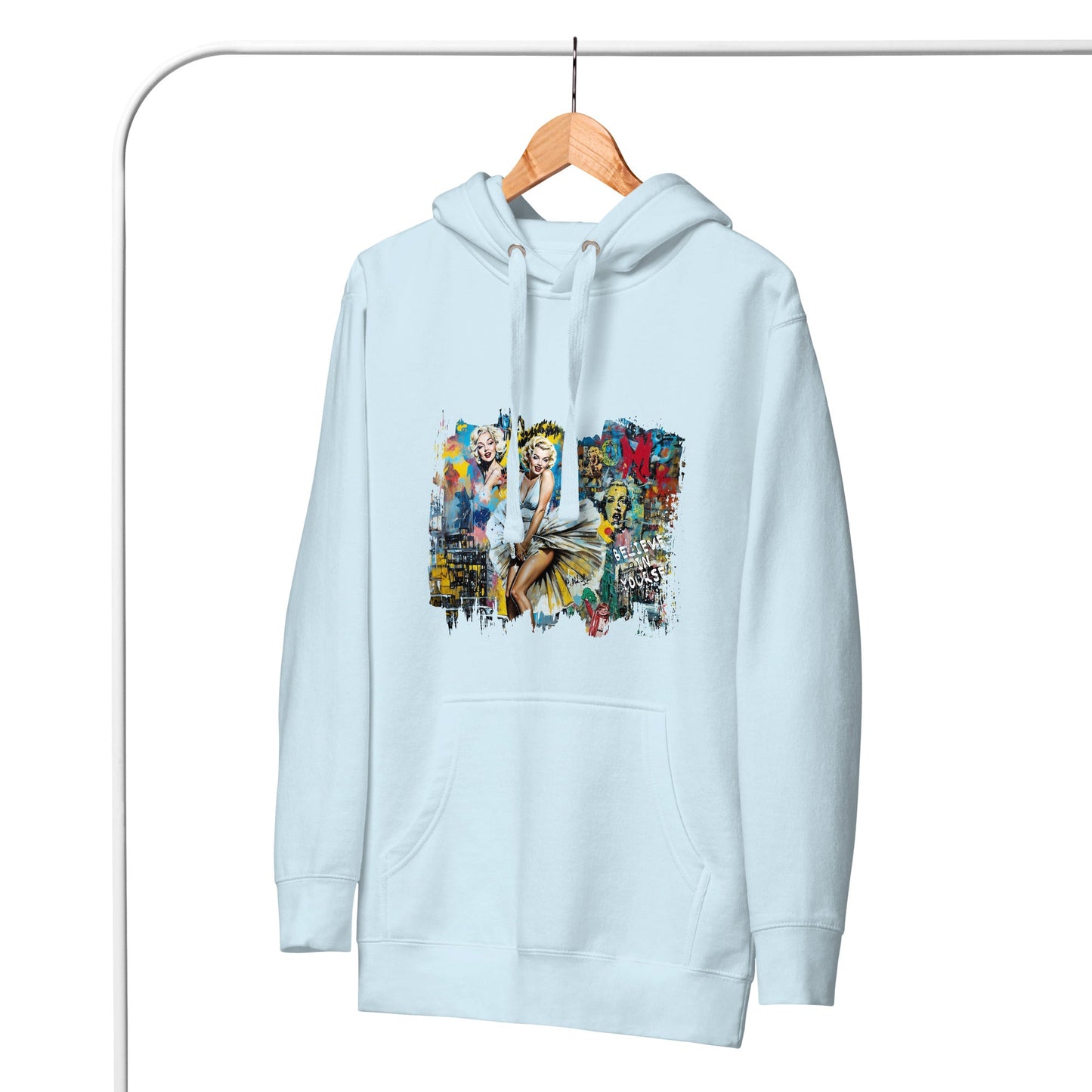 Vintage Hollywood Pop Art Hoodie - Unisex Urban Graphic Pullover - LucyKay store
