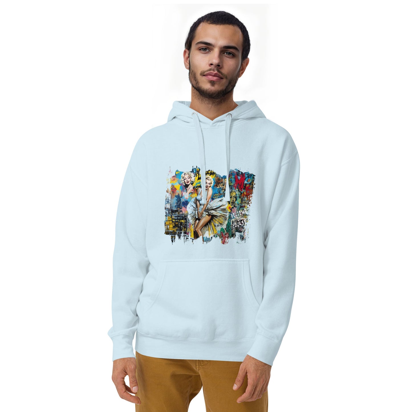 Vintage Hollywood Pop Art Hoodie - Unisex Urban Graphic Pullover - LucyKay store