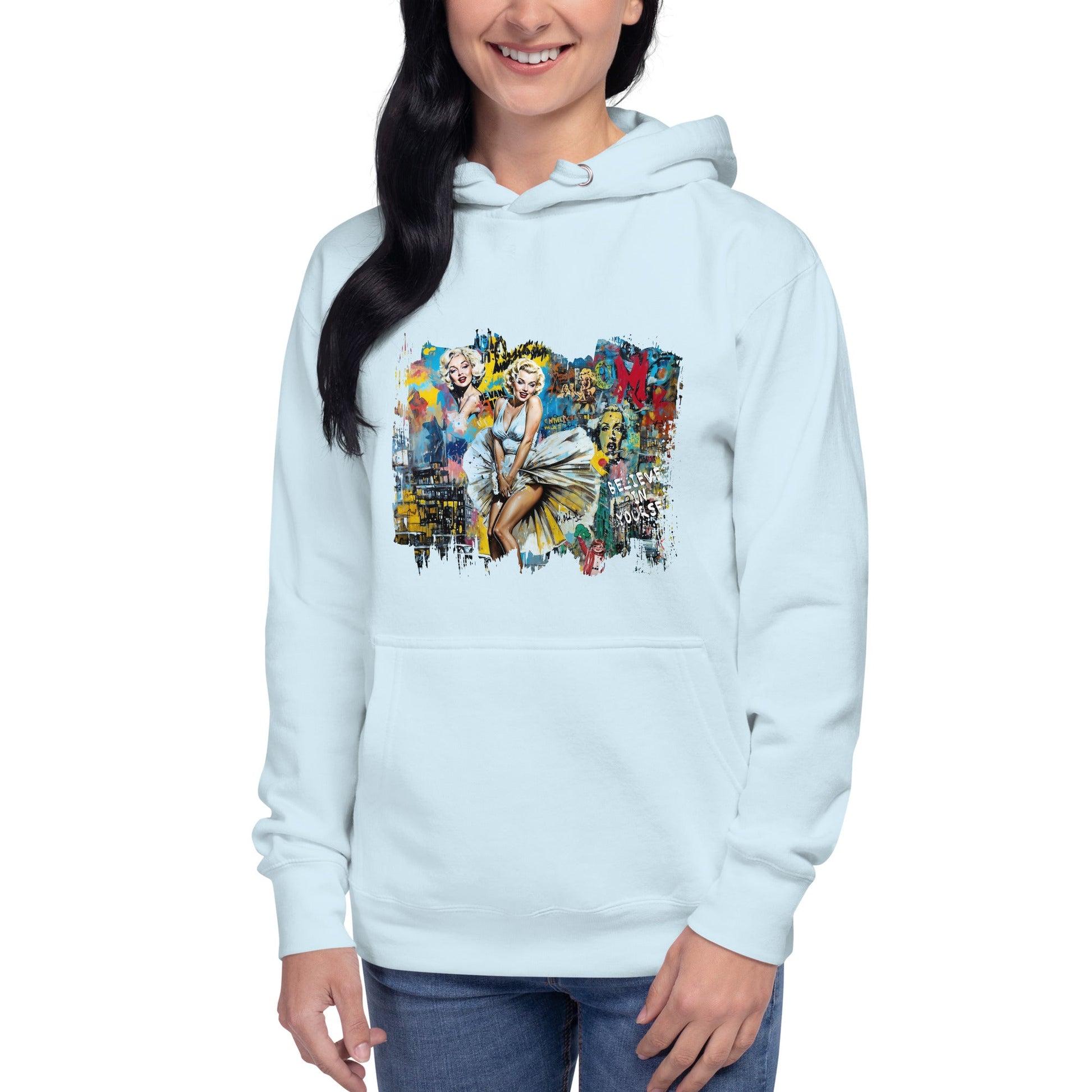 Vintage Hollywood Pop Art Hoodie - Unisex Urban Graphic Pullover - LucyKay store
