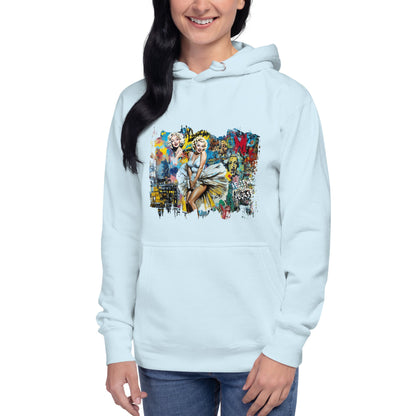 Vintage Hollywood Pop Art Hoodie - Unisex Urban Graphic Pullover - LucyKay store