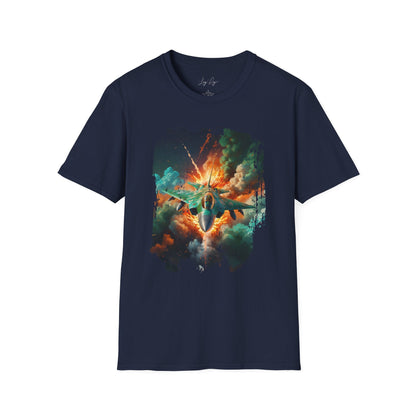 Fighter Jet T-Shirt Unisex - Military Graphic Softstyle Tee - LucyKay store