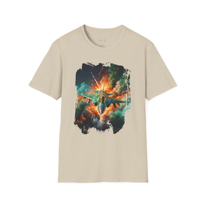 Fighter Jet T-Shirt Unisex - Military Graphic Softstyle Tee - LucyKay store