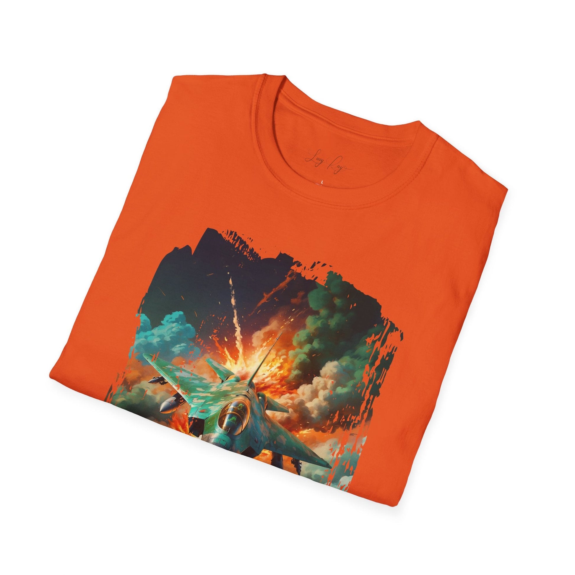 Fighter Jet T-Shirt Unisex - Military Graphic Softstyle Tee - LucyKay store