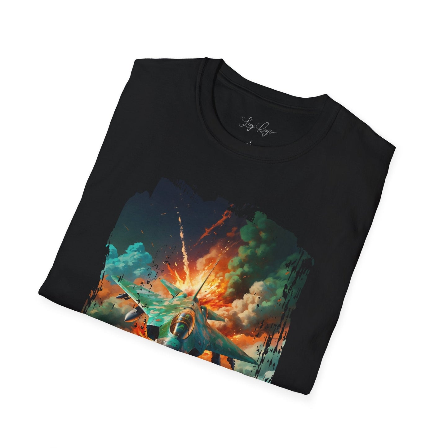 Fighter Jet T-Shirt Unisex - Military Graphic Softstyle Tee - LucyKay store