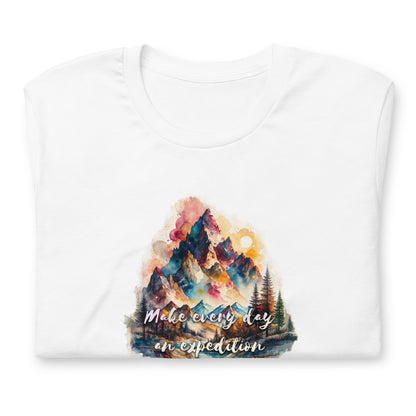 The Expedition Tee | Watercolor Mountain Graphic T-Shirt - LucyKay store