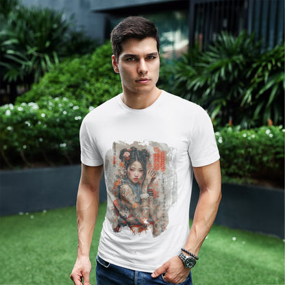Samurai Bloom T-Shirt - Japanese Art Unisex Cotton Tee - LucyKay store