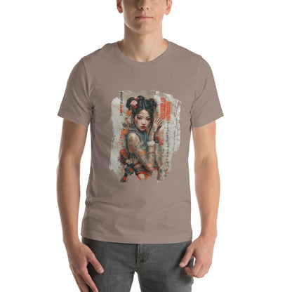 Samurai Bloom T-Shirt - Japanese Art Unisex Cotton Tee - LucyKay store