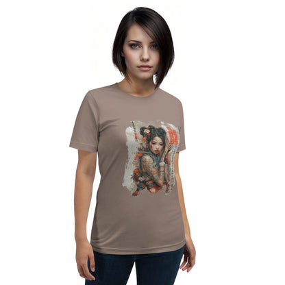 Samurai Bloom T-Shirt - Japanese Art Unisex Cotton Tee - LucyKay store