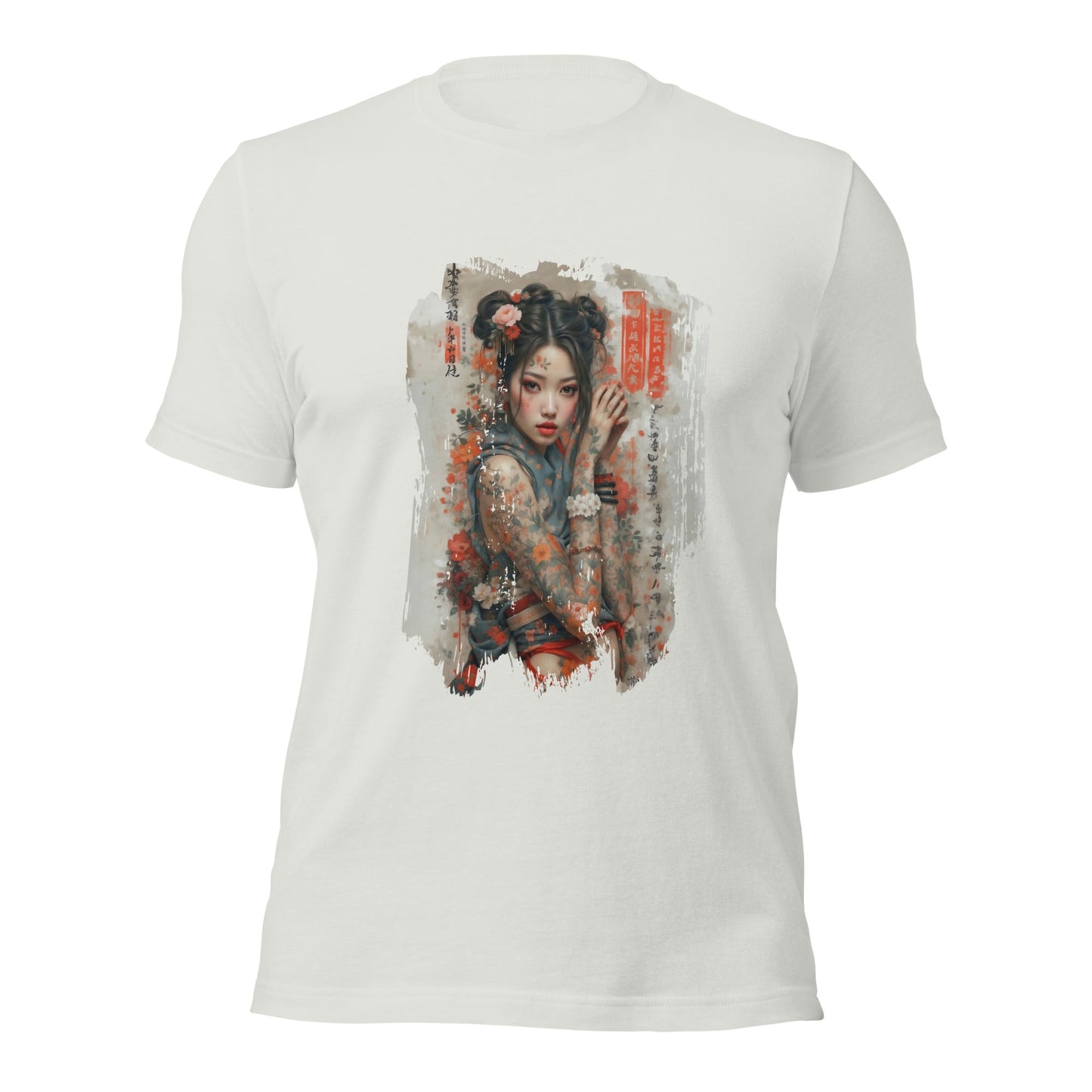 Samurai Bloom T-Shirt - Japanese Art Unisex Cotton Tee - LucyKay store