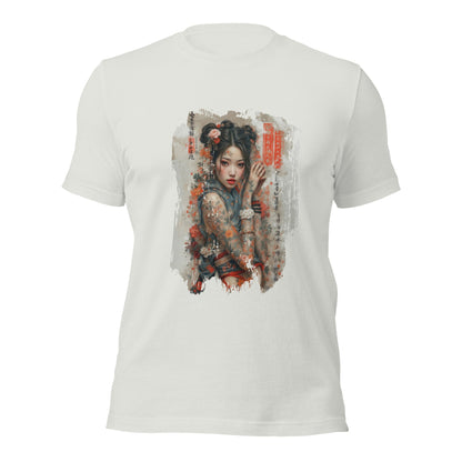 Samurai Bloom T-Shirt - Japanese Art Unisex Cotton Tee - LucyKay store